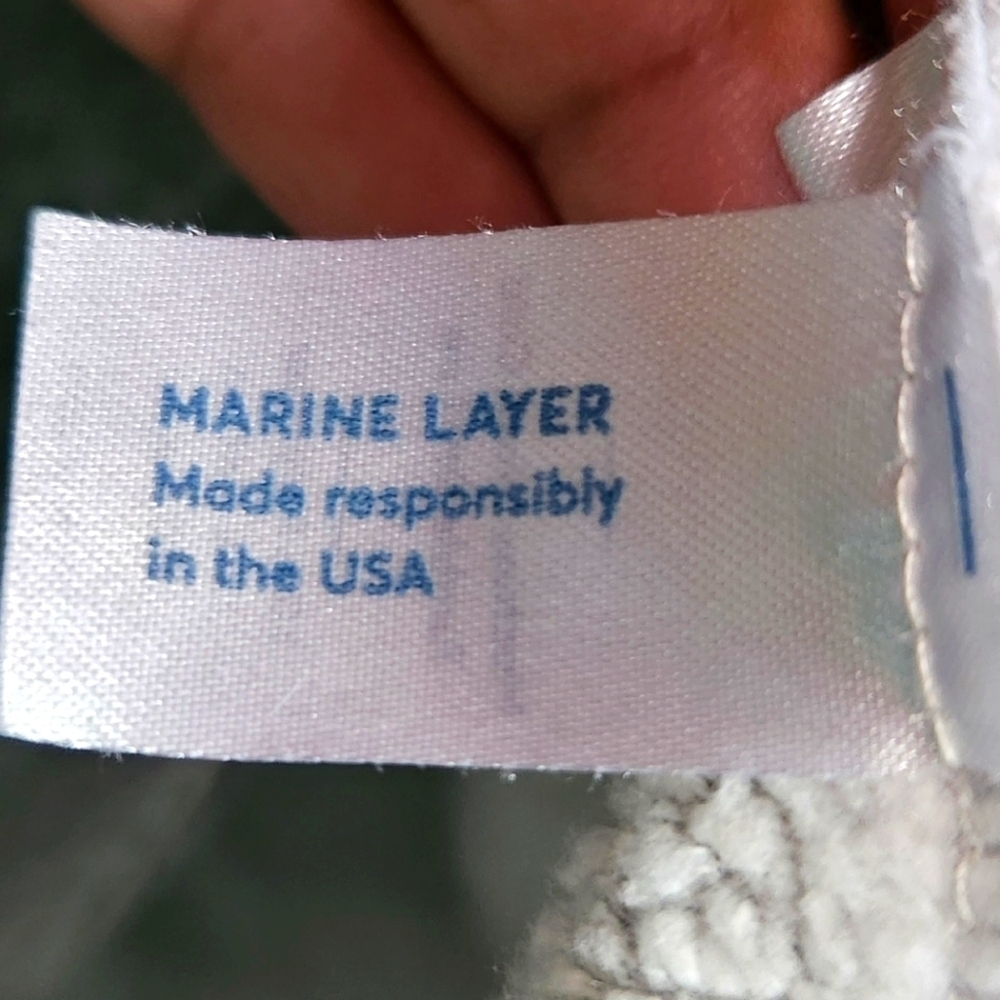 MARINE LAYER GRAPHIC SWEATSHIRT THE CLIMATE PLEDGE  GRAY SOFT FLEECE  SIZE XL - Picture 7 of 8